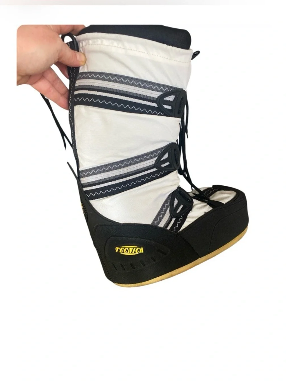 Authentic Tecnica MOON BOOT Nylon White /black The Original, 42-44 made in Italy